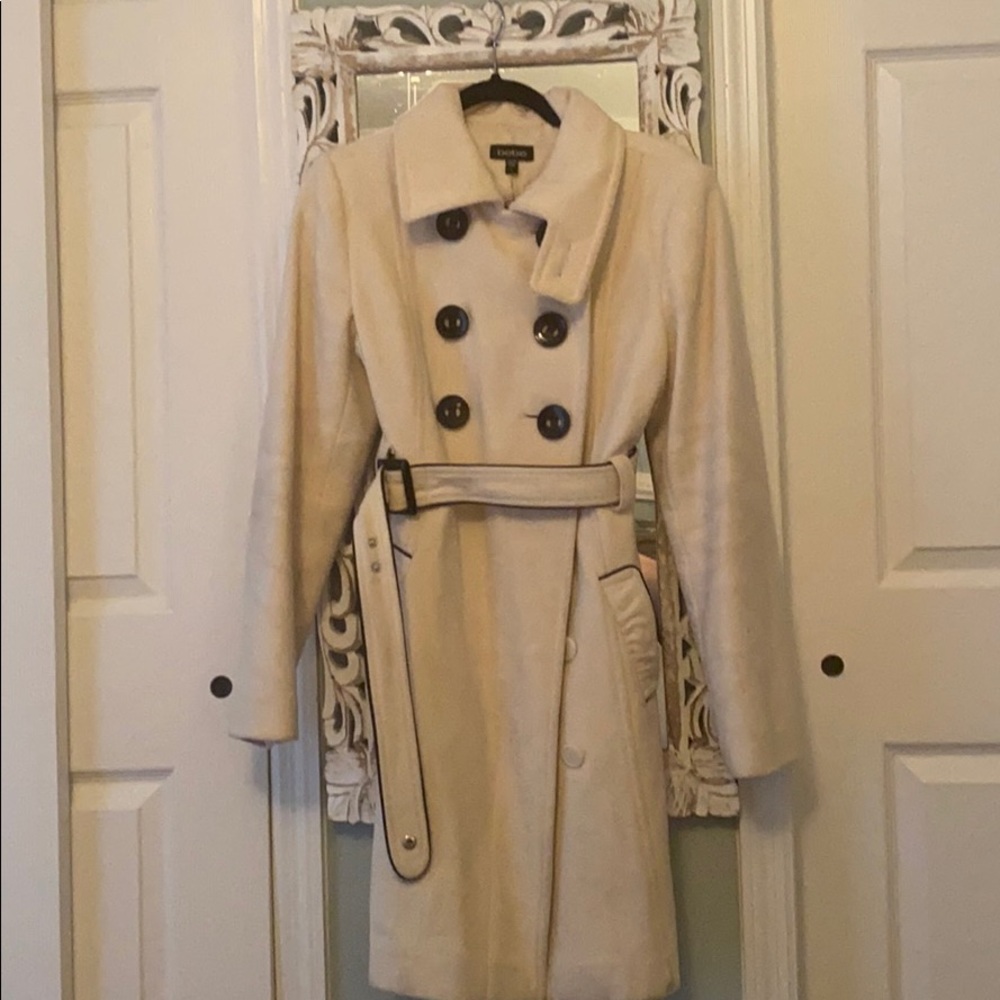 Bebe ivory peacoat